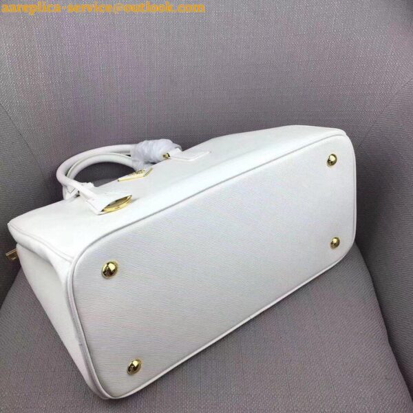 Replica Prada Galleria Large Bag In White Saffiano Leather 5