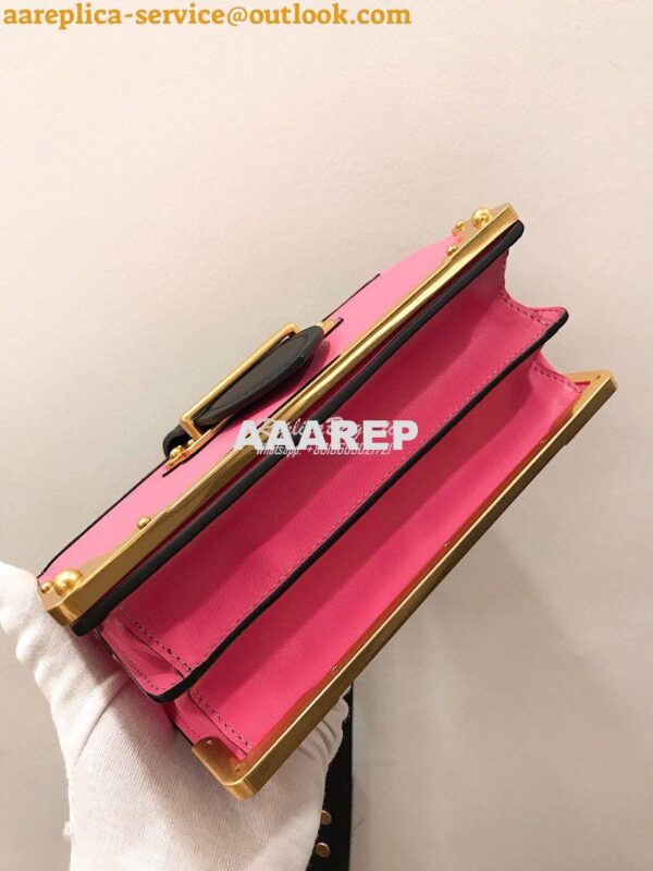 Replica Prada Cahier Leather Bag 1BD045 Coral 10
