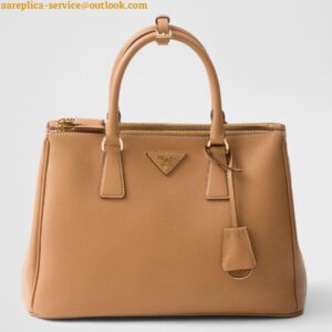 Replica Prada Galleria Large Tote Bag in Brown Calfskin