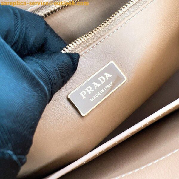 Replica Prada Galleria Large Tote Bag in Brown Calfskin 9