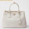 Replica Prada Galleria Medium Bag In Beige Saffiano Leather 2