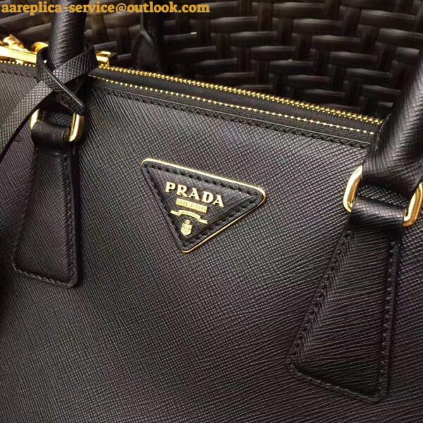 Replica Prada Galleria Medium Bag In Black Saffiano Leather 6