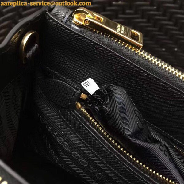 Replica Prada Galleria Medium Bag In Black Saffiano Leather 7