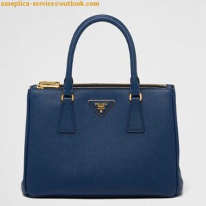 Replica Prada Galleria Medium Bag In Bluette Saffiano Leather