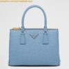 Replica Prada Galleria Medium Bag In Grey Saffiano Leather 2