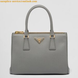 Replica Prada Galleria Medium Bag In Grey Saffiano Leather