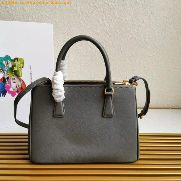 Replica Prada Galleria Medium Bag In Grey Saffiano Leather 4