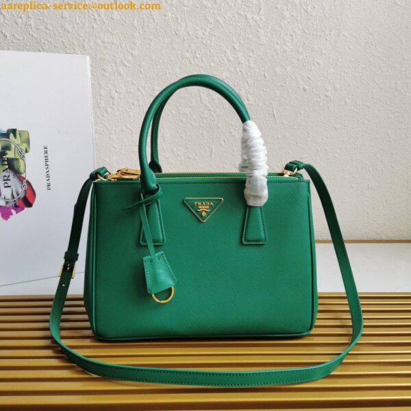 Replica Prada Galleria Medium Bag In Mango Saffiano Leather 7