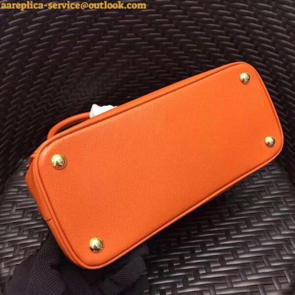 Replica Prada Galleria Medium Bag In Orange Saffiano Leather 5