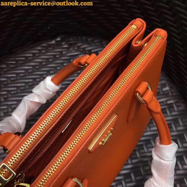 Replica Prada Galleria Medium Bag In Orange Saffiano Leather 7