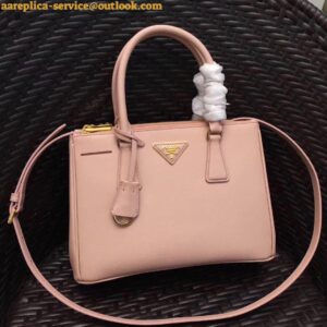 Replica Prada Galleria Medium Bag In Pink Saffiano Leather