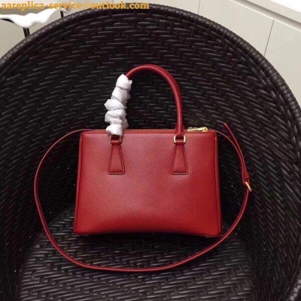 Replica Prada Galleria Medium Bag In Red Saffiano Leather 3