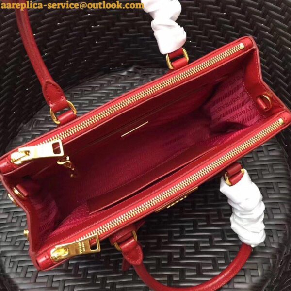 Replica Prada Galleria Medium Bag In Red Saffiano Leather 5