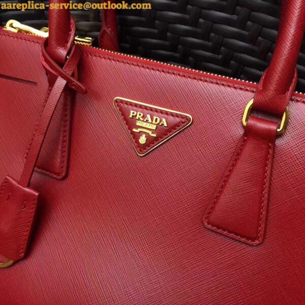 Replica Prada Galleria Medium Bag In Red Saffiano Leather 8