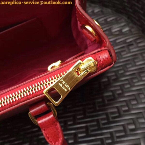 Replica Prada Galleria Medium Bag In Red Saffiano Leather 10