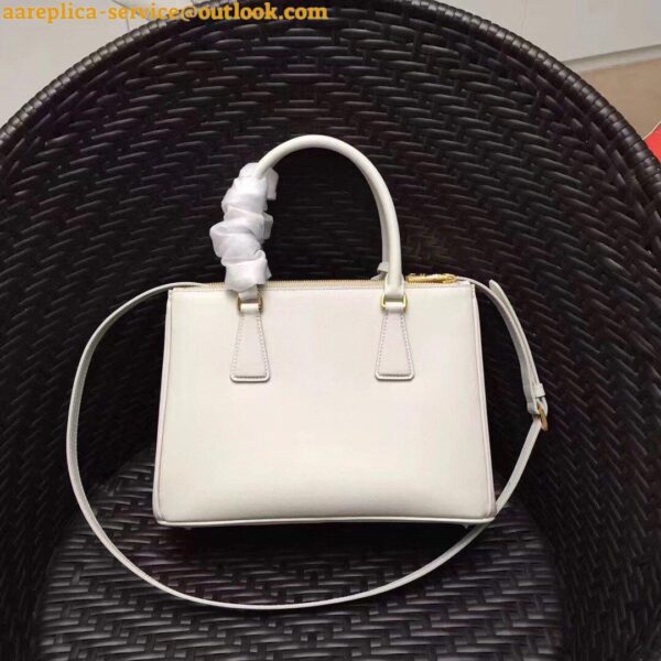 Replica Prada Galleria Medium Bag In White Saffiano Leather 8