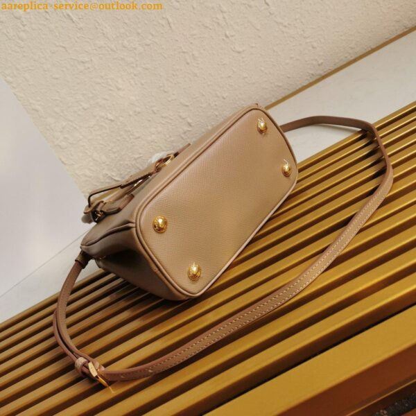 Replica Prada Galleria Mini Bag In Beige Saffiano Leather 13