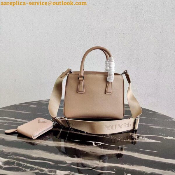 Replica Prada Galleria Mini Bag In Beige Saffiano Leather 18