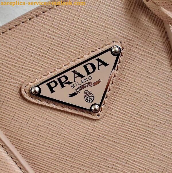 Replica Prada Galleria Mini Bag In Beige Saffiano Leather 19