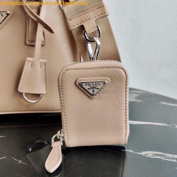 Replica Prada Galleria Mini Bag In Beige Saffiano Leather 20