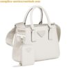 Replica Prada Galleria Small Bag in Black Saffiano Leather 2