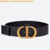 Replica Dior 30 Montaigne 40MM Belt In Black Smooth Calfskin 2