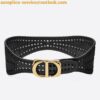 Replica Dior 30 Montaigne 40MM Belt In Black Smooth Calfskin