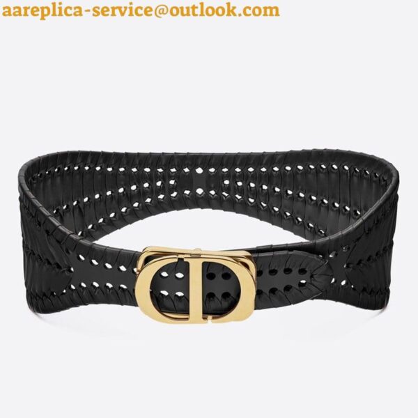 Replica Dior 30 Montaigne 40MM Belt In Black Calfskin 3