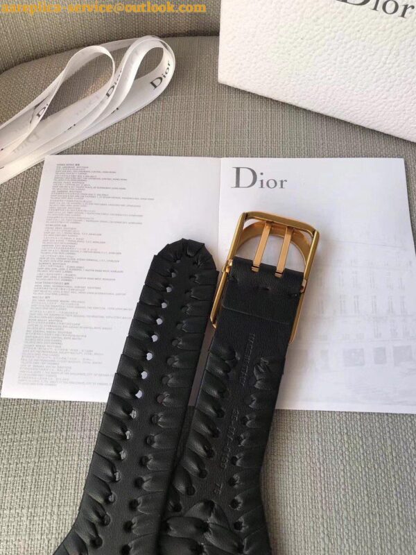 Replica Dior 30 Montaigne 40MM Belt In Black Calfskin 10