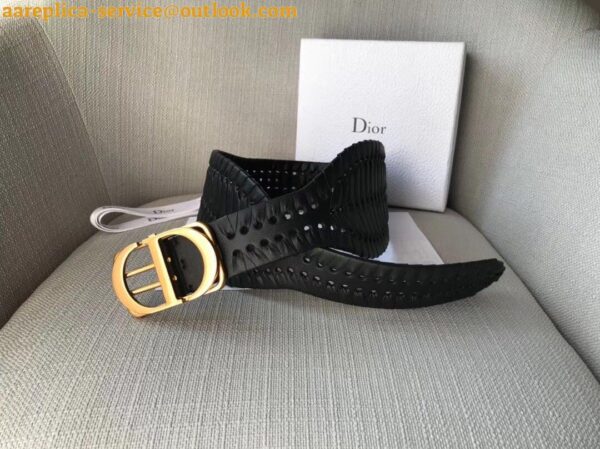 Replica Dior 30 Montaigne 40MM Belt In Black Calfskin 13