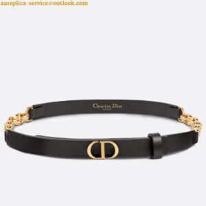 Replica Dior Caro 15MM Belt with Removable Pouch in Black Calfskin 2