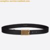 Replica Dior D-Fence 30MM Belt In Black Calfskin