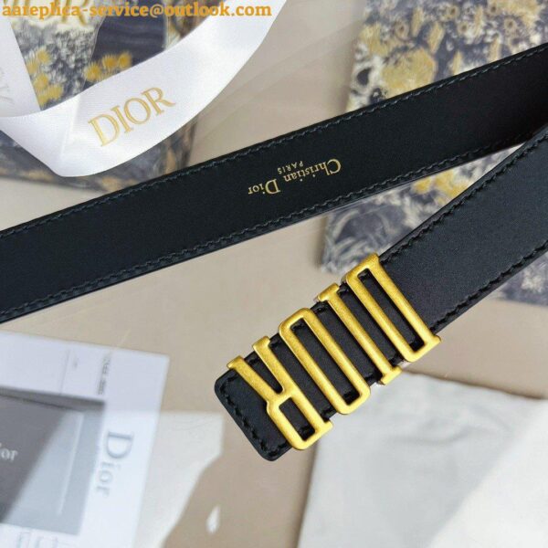 Replica Dior D-Fence 30MM Belt In Black Calfskin 5