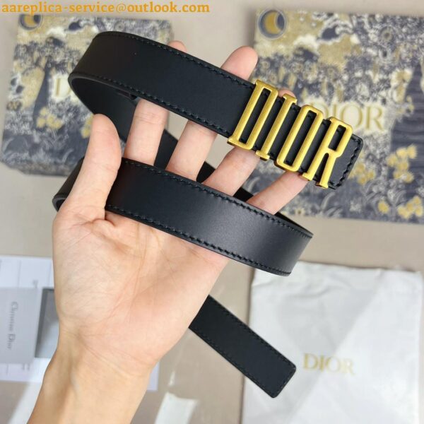 Replica Dior D-Fence 30MM Belt In Black Calfskin 7