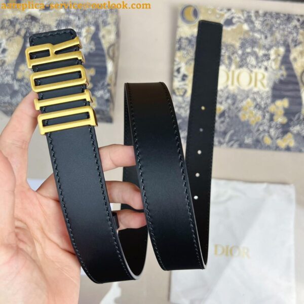 Replica Dior D-Fence 30MM Belt In Black Calfskin 11