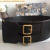 Replica Dior Caro 15MM Belt with Removable Pouch in Black Calfskin