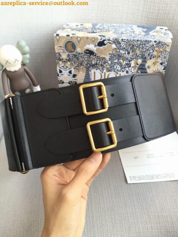 Replica Dior D-Waist Belt 100MM In Black Smooth Calfskin 7