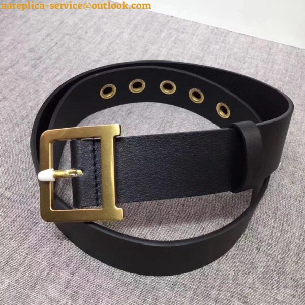 Replica Dior Diorquake 35MM Belt In Black Calfskin 5