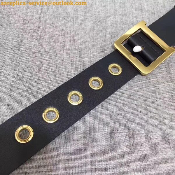 Replica Dior Diorquake 35MM Belt In Black Calfskin 6