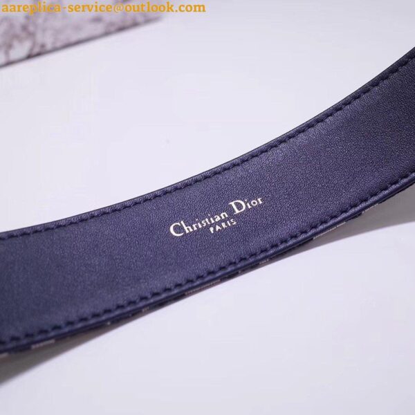 Replica Dior Diorquake 35MM Belt In Blue Oblique Canvas 3