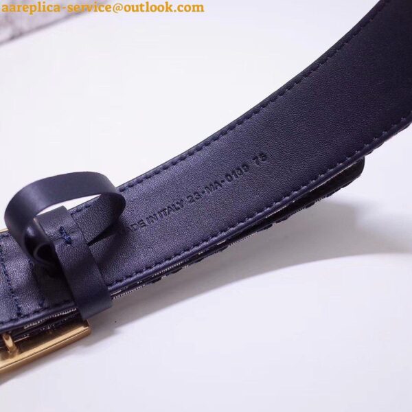 Replica Dior Diorquake 35MM Belt In Blue Oblique Canvas 7