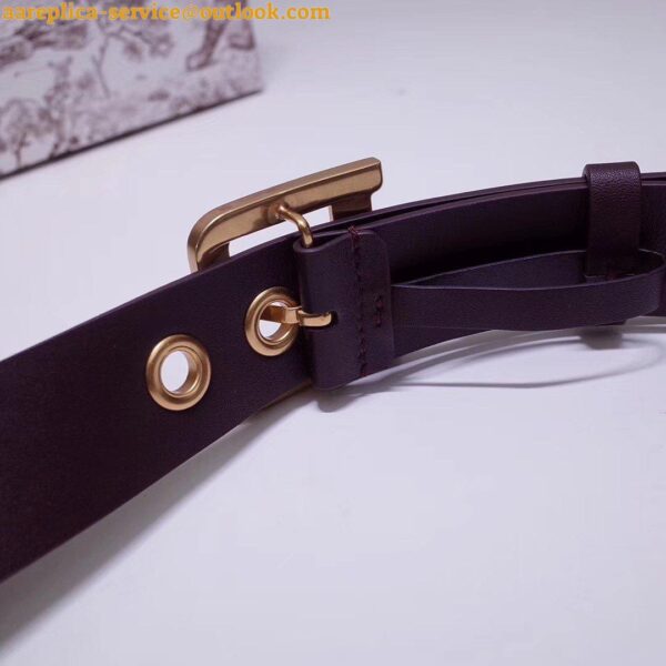 Replica Dior Diorquake 35MM Belt In Bordeaux Calfskin 5