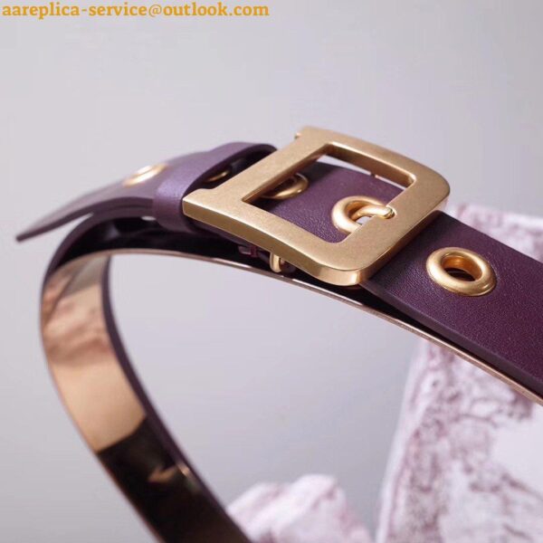 Replica Dior Diorquake 35MM Belt In Bordeaux Calfskin 10