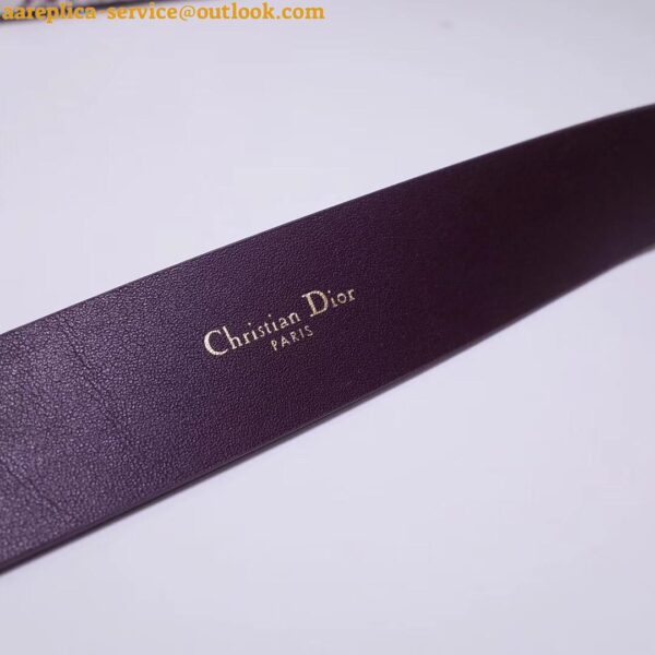 Replica Dior Diorquake 35MM Belt In Bordeaux Calfskin 11