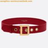 Replica Dior Diorquake 35MM Belt In Bordeaux Calfskin