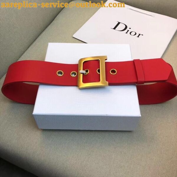 Replica Dior Diorquake 35MM Belt In Red Calfskin 9