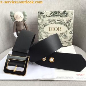 Replica Dior Diorquake 55MM Belt In Black Smooth Calfskin 2