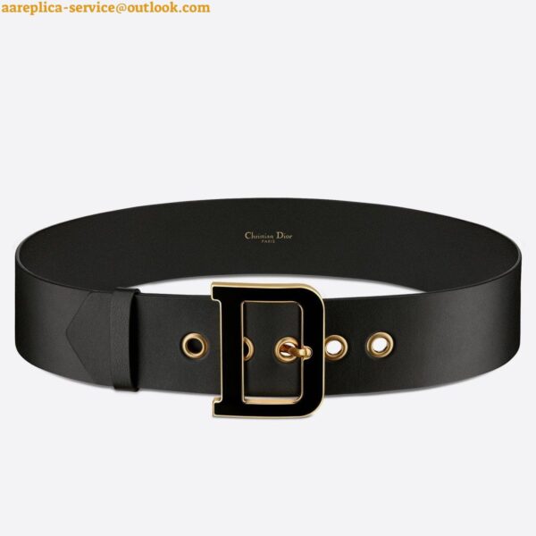 Replica Dior Diorquake 55MM Belt In Black Smooth Calfskin 5