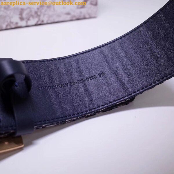 Replica Dior Diorquake 55MM Belt In Blue Oblique Canvas 6