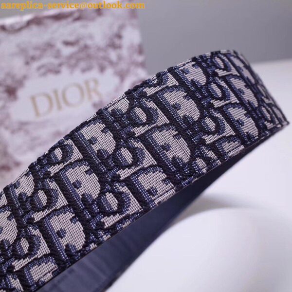 Replica Dior Diorquake 55MM Belt In Blue Oblique Canvas 9